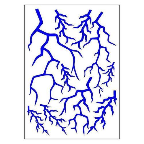 SEVGENT A4 Sticker 130 Tek Paket Çoklu Şimşek Mavi