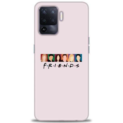 Oppo Reno 5 Lite Kılıf HD Baskılı Kılıf - Renkli Friends + Tam Ekran Koruyucu
