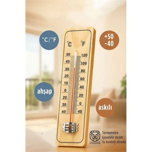 Termometre - Ahşap Duvar Termometresi