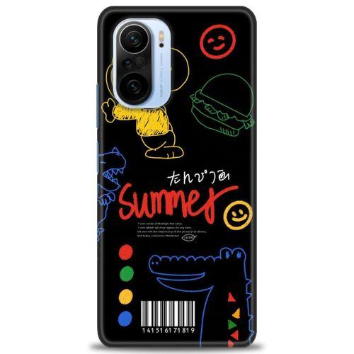 Xiaomi Redmi K40 Kılıf HD Baskılı Kılıf - Summer + Tam Ekran Koruyucu