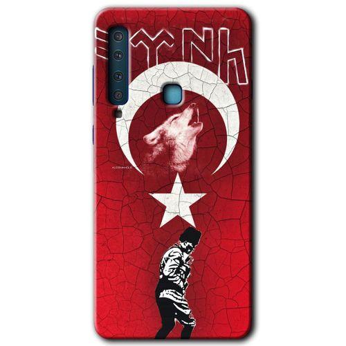 Galaxy A9 2018 Kılıf HD Desen Baskılı Arka Kapak - Bozkurt Atam + Kırılmaz Cam