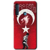 Galaxy A9 2018 Kılıf HD Desen Baskılı Arka Kapak - Bozkurt Atam + Kırılmaz Cam