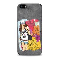 Sokak Modası 06 Apple Iphone 5S Kılıf Desenli Silikon