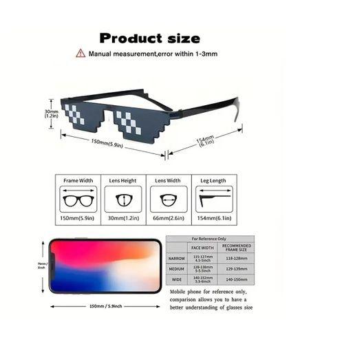 Thug Life Trend Güneş Gözlüğü Mozaik Siyah Kedi Gözlükleri