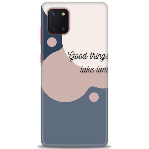 Samsung Galaxy A81 / Note 10 Lite Kılıf HD Baskılı Kılıf - Good Things Take Time + Tam Ekran Koruyucu
