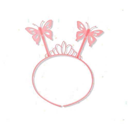 Toz Pembe Kelebek Kanadı Tacı Ve Sopası