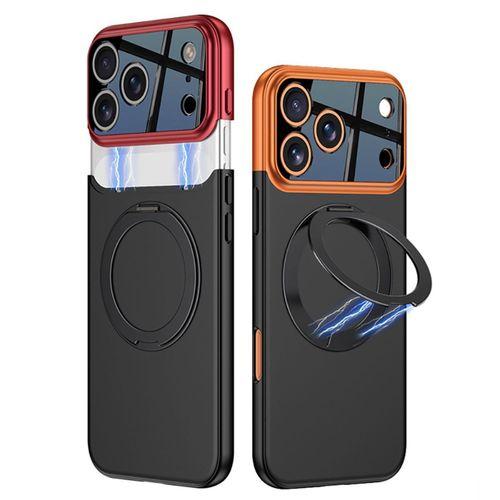 Apple iPhone 17 Pro Kılıf M-safe Şarj Özellikli 360 Derece Standlı Çift Parçalı Zore Torino Kapak