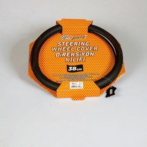 Direksiyon Kılıfı 38 Cm Siyah/Kırmızı Dikişli / Dıkı371-Sk