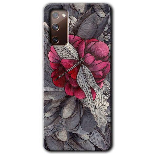 MRCİLETİSİM Samsung Galaxy S20 FE Kılıf Baskılı Kapak - kelebek Ömrü +Tam Kaplayan Mat Seramik