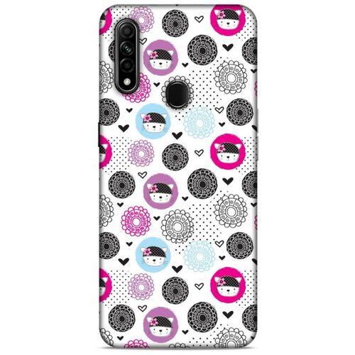 Lopard Oppo A31 Uyumlu Kılıf Kediler (1) Kılıfı Mavi Pembe