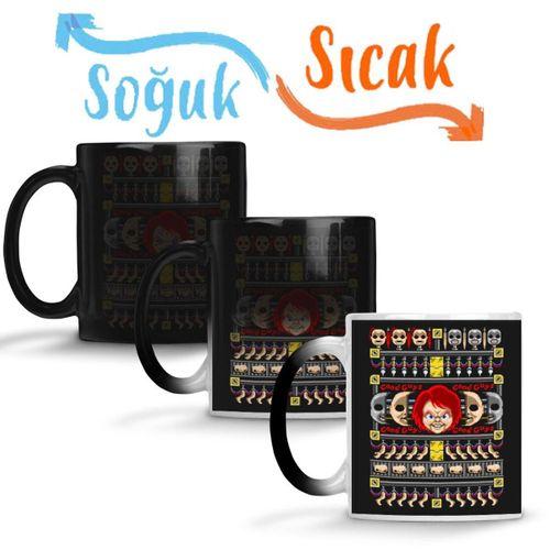Chuck Good Guy Ugly Sweater Sihirli Kupa Bardak Porselen