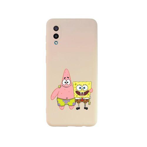 Samsung A02 SüngerBob Patrick Premium Silikonlu Pembe Telefon Kılıfı