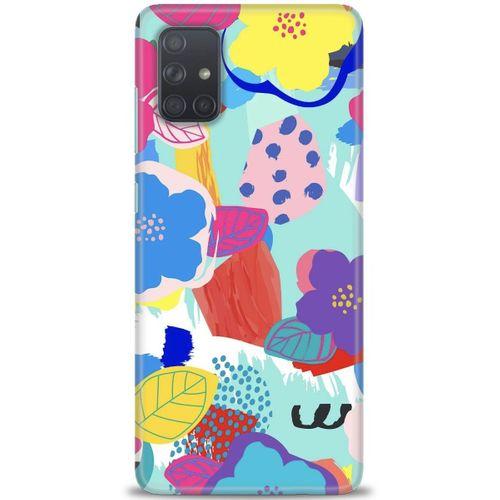 Samsung Galaxy A71 Kılıf HD Baskılı Kılıf - Flowers + Tam Ekran Koruyucu