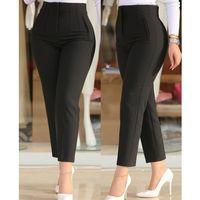Kadın üste Oturan Paçası Bilek üzerinde Biten Krep Kumaş Kumaş Pantolon 36 (S) - 50 (5XL)