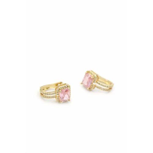 Taşlı Küpe - Pembe