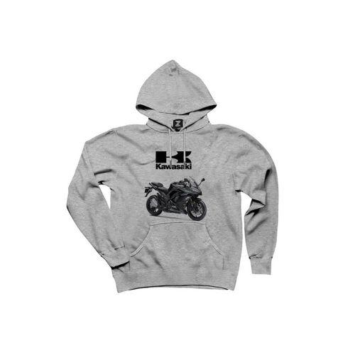 Kawaski Ninja 1000 Gri Kapşonlu Sweatshirt Hoodie
