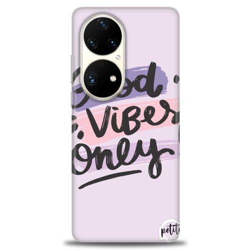 Huawei P50 Pro Kılıf HD Baskılı Kılıf - Good Vibes + Tam Ekran Koruyucu