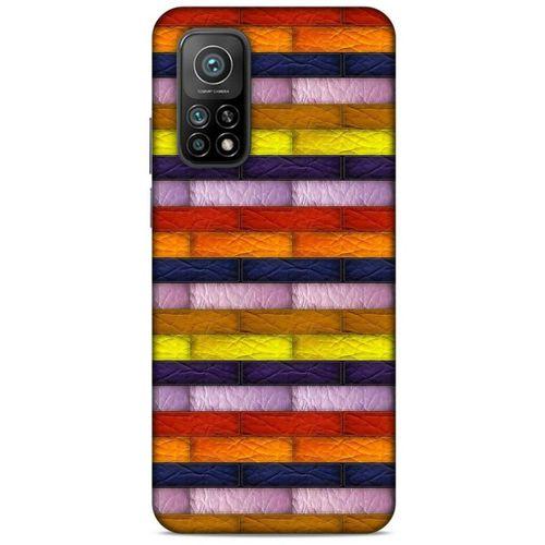 Xiaomi Mi 10T Pro 5G Kılıf Patchwork (30) Silicone Case Şeker Pembe Sarı