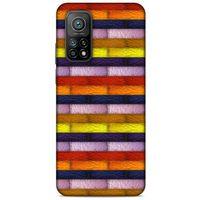 Xiaomi Mi 10T Pro 5G Kılıf Patchwork (30) Silicone Case Şeker Pembe Sarı