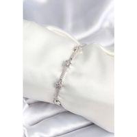 Pirinç Gümüş Renk Halley Yıldız Model Kadın Bileklik