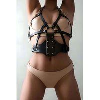Fantezi Göğüs Harness, Seksi Bayan Deri İç Giyim - Brf1146