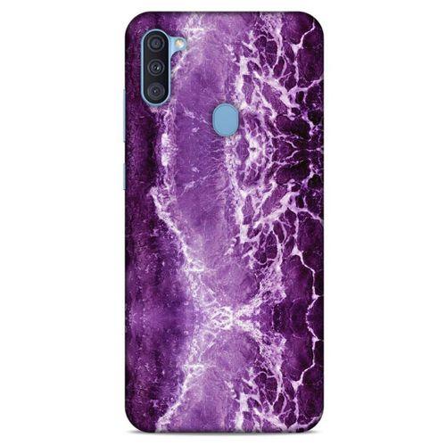 Mermer Desenli (18) Tema Telefon Kılıfları Mor Samsung Galaxy A11 Kılıf