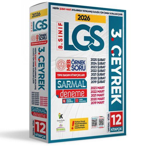 2026 8 Sınıf LGS 3  ÇEYREK Şubat-Mart Ayı MEB Örnek Soru Tıpkı Basım Sarmal Deneme Paketi Çözümlü