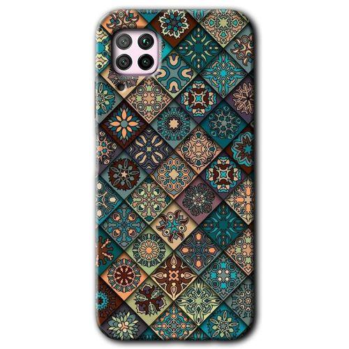 Potkal Hediye Fabrikası Huawei P40 Lite Kılıf HD Desen Baskılı Arka Kapak - Mandala Desen