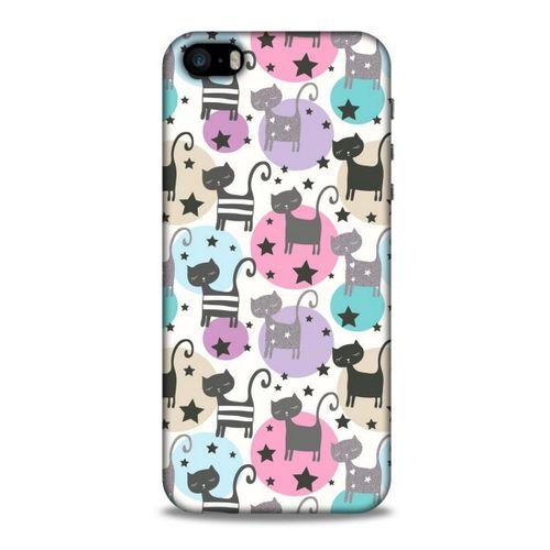 Lopard Apple iPhone SE Uyumlu Kılıf Kediler (9) Kılıf Puantiyeli Kedi