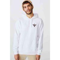 Worlds Collide Göğüs Baskılı Beyaz Erkek Kapşonlu Sweatshirt