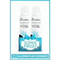 2 Adet Emotion Invisible Fresh Black & White Kadın Deodorant 150ml Vegan, Leke Bırakmaz