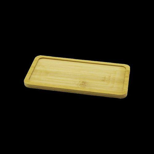 Dikdörtgen Ahşap Bambu Yağdanlık Altlık 20x10 cm