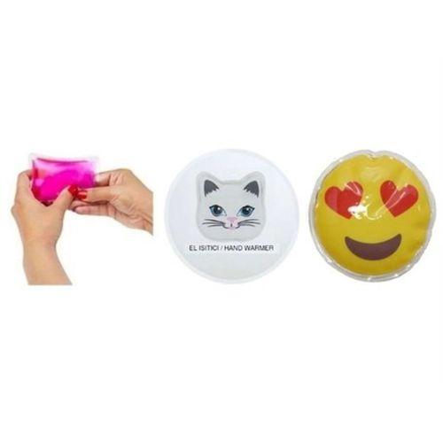 Kalp Emoji,Kedi Cep Sobası,El Isıtıcı,2 Adet Sıcak Su Torbası Pvc  9Cm