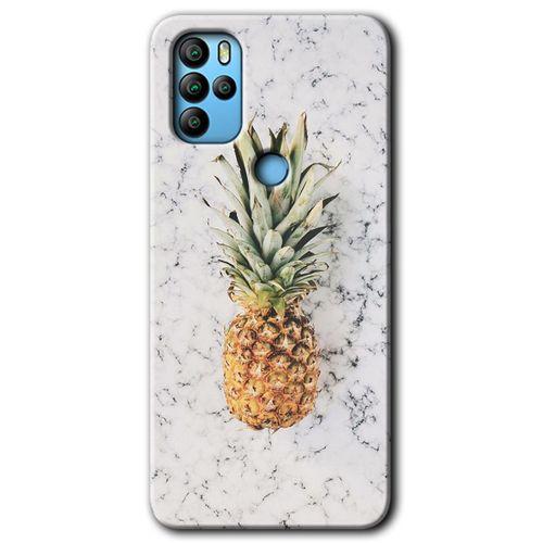 MRCİLETİSİM General Mobile GM 21 Pro Kılıf HD Desen Baskılı Arka Kapak + Temperli Cam - Ananas