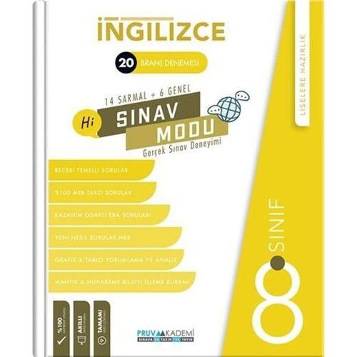 8. Sınıf İngilizce Sınav Modu 20 Deneme Pruva Akademi