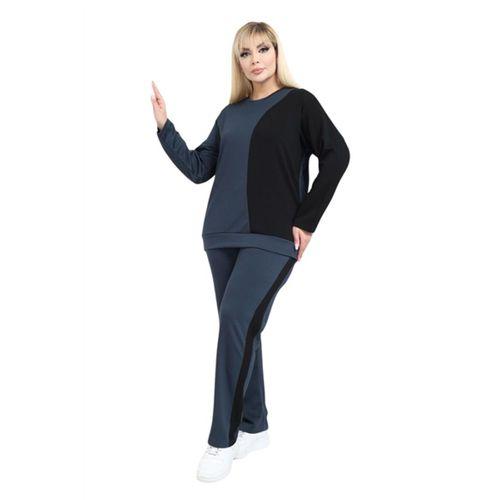 Melsay Butik Antrasit Siyah Renk Bloklu Modal Kadın Eşofman Takımı