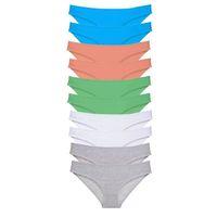 10 Adet Süper Eko Set Likralı Kadın Slip Gri Beyaz Pudra Yeşil Mavi