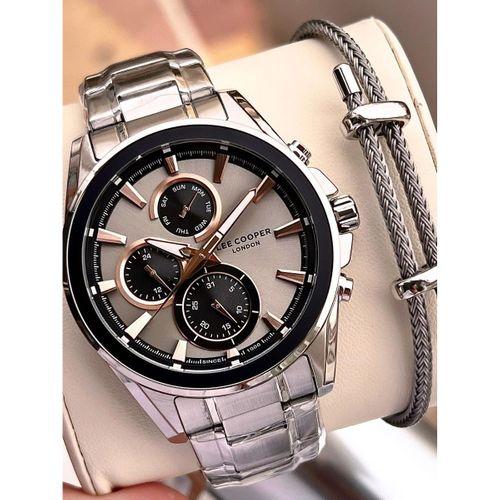 Lee Cooper Premium Nişan Ve Damatlara Özel 2 Yıl Garantili 5 Atm Erkek Kol Saati+Bileklik E08249.360