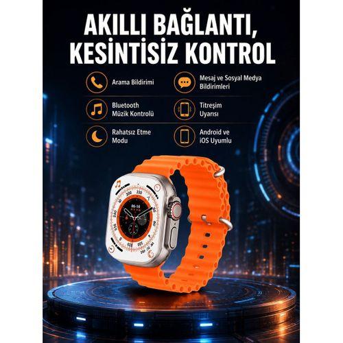 Ultra Akıllı Saat 49 Mm Çift Kordonlu Arama Cevaplama Bluetooth Bağlantılı