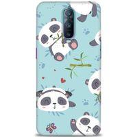 Oppo RX17 Pro Kılıf HD Baskılı Kılıf - Pandalar + Tam Ekran Koruyucu