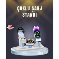 İphone, Airpods Ve Akıllı Saat Uyumlu Çoklu Şarj Cihazı