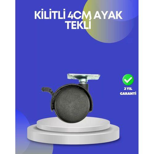Dolap Ve Raflar İçin 4 Cm Kilitli Tekerlek Tekli