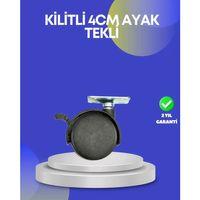 Dolap Ve Raflar İçin 4 Cm Kilitli Tekerlek Tekli