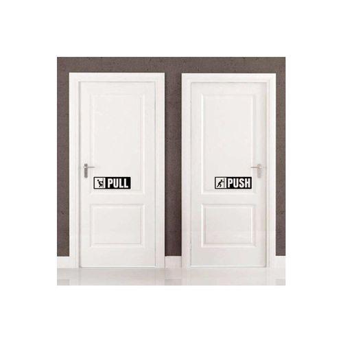 Pull-push Yazılı Dekoratif Kapı Sticker (ECNRSHOP TARAFINDAN GÖNDERİLMEKTEDİR), Çıkartma