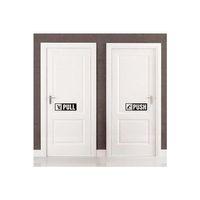 Pull-push Yazılı Dekoratif Kapı Sticker (ECNRSHOP TARAFINDAN GÖNDERİLMEKTEDİR), Çıkartma