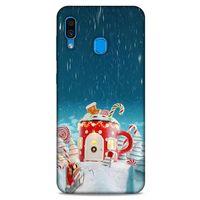 Samsung Galaxy A30 Kılıf Snowix (13) Silikon Kap Kırmızı