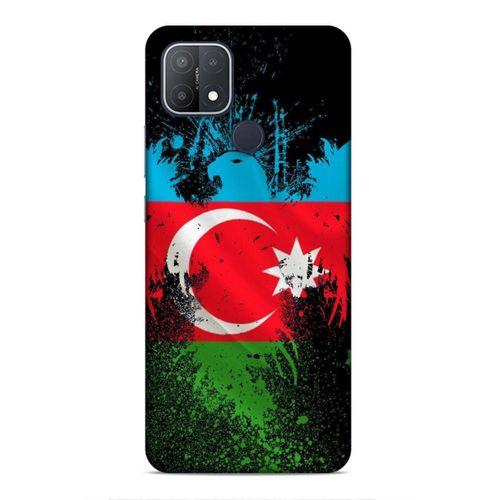 Oppo A15s Uyumlu Kılıf Azarbaijan (34) Slim Armor Kılıf Bayrak