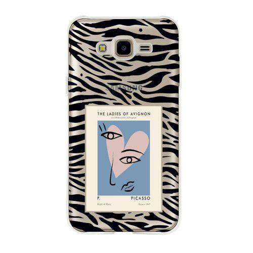 Samsung J7 Core Picasso The Ladies of Avignon Desenli Premium Şeffaf Silikon Kılıf
