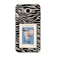 Samsung J7 Core Picasso The Ladies of Avignon Desenli Premium Şeffaf Silikon Kılıf