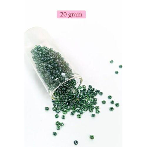 Dökme Cam Kum Boncuk (8/0) 3 mm - 4 Renk - Toplam 80 Gram - BNC420